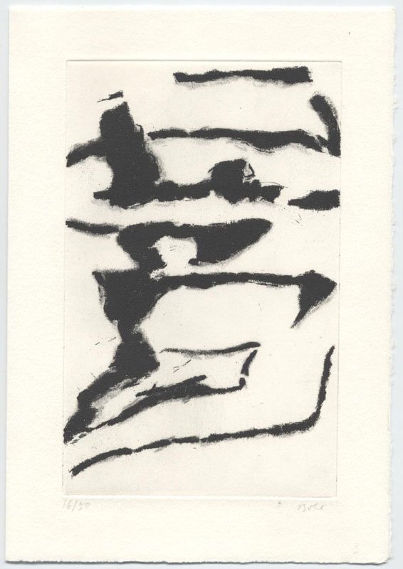 Miklos Bokor, eau-forte, tirage de tête, André du Bouchet, Verses, Editions Unes, 1990 Miklos Bokor, eau-forte, tirage de tête, André du Bouchet, Verses, Editions Unes, 1990